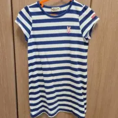 ミキハウスホットビスケッツ　ボーダー柄ワンピース　100