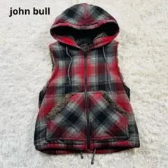 【レア】ジョンブル Johnbull フードベスト チェック　男女兼用