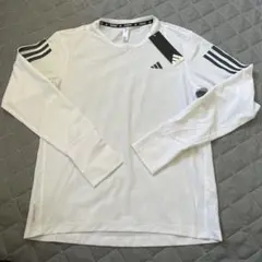 adidas ランニング　長袖シャツ　トレーニングウェア　ホワイト　レディース