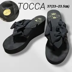 TOCCA トッカ AGUAS RIBBONサンダル　リボン　厚底サンダル　黒のサムネイル