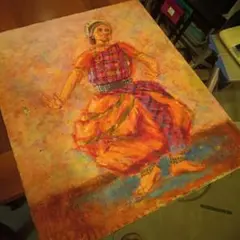鬼頭恭子、【サパテアード】、希少な額装用画集より、新品額装付、状態