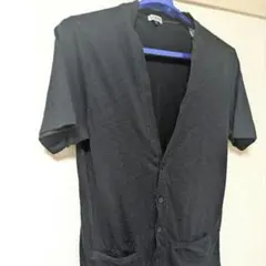 a.v. v. Homme メンズ　半袖　カーディガン L 　黒　濃紺　夏のサムネイル
