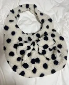 ドット柄リボンボアバッグ　nugu h&m zara sollon ムシンサ