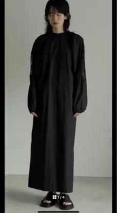 アンヌーク anuke カットワークエンブロイダリードレス ワンピース　36