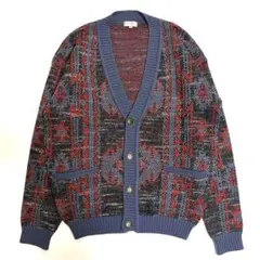 ヴィヴィアンウエストウッド　タグ付き美品！ブルー×ブラックスクイグルカーディガン ヴィヴィアンウエストウッド タグ付き美品！ブルー×ブラックスクイグル