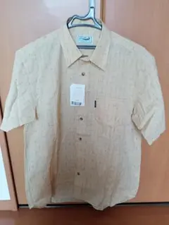 Crocodile 半袖シャツ M ベージュ チェック柄