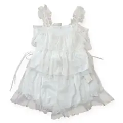 【新品タグ付き】ジェラピケチュールキャミソールショートパンツセットオフホワイト