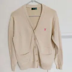 PLAYBOY Bunny ベージュ Vネックカーディガン M