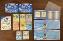 ANAプロモカードコンプリートセット/台紙＆ピンバッチ&シール付き ポケカ旧裏