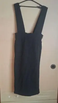 chocol raffine 圧縮風Iラインワンピース ダークグレー