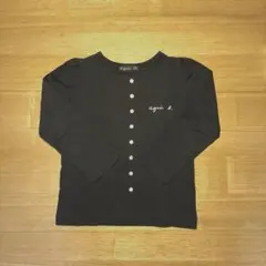 アニエスベー　長袖Tシャツ　黒　6ans