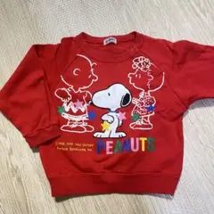 スヌーピー PEANUTS トレーナー 赤 レトロ　90