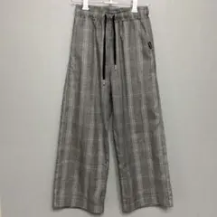 Lovetoxic ラブトキ＊チェック柄長ズボン SS(130) 黒×白