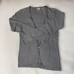 PETIT BATEAU ボーダー長袖カーディガン Mサイズ