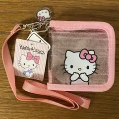 【未使用】サンリオ　ハローキティ　クリアウォレット　財布　コインケース（ピンク）