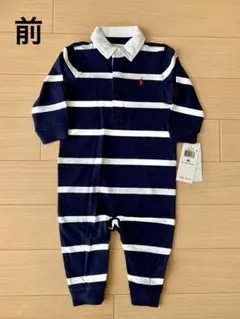 ⭐︎新品・タグ付き⭐︎ ラルフローレン ボーダー柄 長袖ロンパース 9M 75cm
