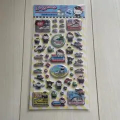 JR限定　ぷっくりシール　新幹線　ボンボンドロップシール　サンリオ　キティ