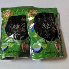 神乃舞の抹茶入り緑茶、三角ティーバッグ55袋入り×２袋です。