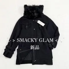新品 ✻ SmackyGlam リアルファー ウールコート 4 (M〜L)のサムネイル