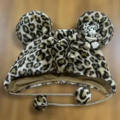 【東京Disney rand】ミニーマウス豹柄ファンキャップ／✨美品✨