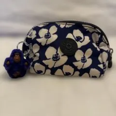 Kipling ポーチ 花柄 モンキーチャーム付きのサムネイル