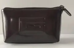 GUCCI　ワインカラー　エナメルポーチ