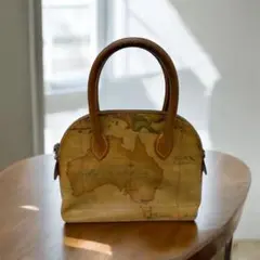 プリマクラッセ PRIMA CLASSE ミニハンドバッグ 地図柄 小ぶり 美品