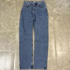 デニムパンツ ストレート カジュアル 脚長シルエット コットン 古着ヴィンテージ