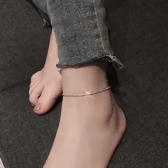 売れ筋商品♡　シルバー　チェーン　ブレスレット　ワンポイント　アンクレット