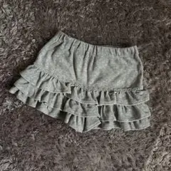 メゾピアノ キュロットスカート 110 グレー フリル