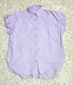 【未使用】ラベンダー色　半袖シャツ ブラウスチュニック M～Lしまむら　紫ピンクのサムネイル