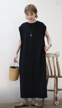 AMERICAN HOLIC ワンピース　ショルダータックワンピース 黒 M