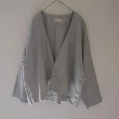 極美品 ティッカ 24SS リネンシャツジャケット クロップド丈 ベージュ