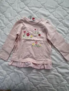 miki HOUSE ピンク 長袖カットソー 100