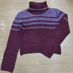 レディース★SAB STREET タートルネックニット ワインレッド Мサイズ