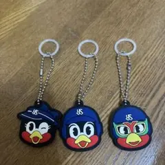 ヤクルトラバーきーホルダー3個セット