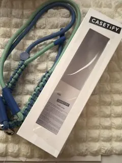 ケースティファイCASETiFY ロープクロスボディストラップ ブルー×グリーン