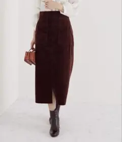 美品！ROPE ハイウエストタイトスカート　ダークブラウン38