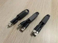 【未使用】glo USBケーブル セット Type-A to Type-C 黒