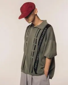Tightbooth JERSEY OPEN POLO ポロシャツ　カーキ Tightbooth JERSEY OPEN POLO ポロシャツ カーキ
