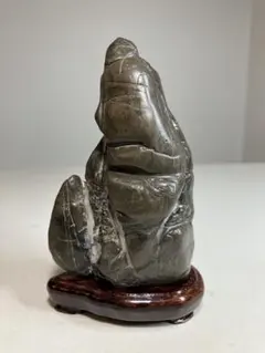 水石 盆石 富士山型 銘石 鑑賞石 台座付き - メルカリ