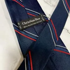 Christian Dior ネクタイ ネイビー ストライプ ディオール