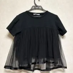 KBF フレアチュールTシャツ　ブラックのサムネイル