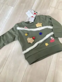 新品、タグ付き　トレーナー　90 クリスマスツリー　サンタ