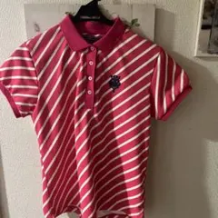 BEAMS GOLF レディースボーダーシャツ M ピンク