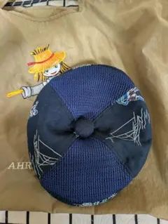 カオリノモリイラスト入り ネイビーベレー帽