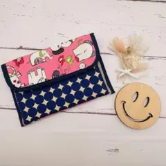 ラスト1点☆ハンドメイド☆ゆるかわぞうさん ぺたんこケース お薬手帳ケース