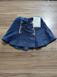 【新品/未使用】ビケットクラブ ネイビー ボタン付きフレアスカート