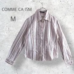 【COMME CA ISM】レギュラーカラー　長袖シャツ　ストライプ　ワイシャツのサムネイル