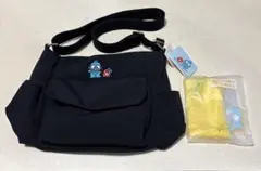 【お値下げ】ハンギョドン★黒ショルダーバッグ＆メッシュ小物入れ　サンリオ